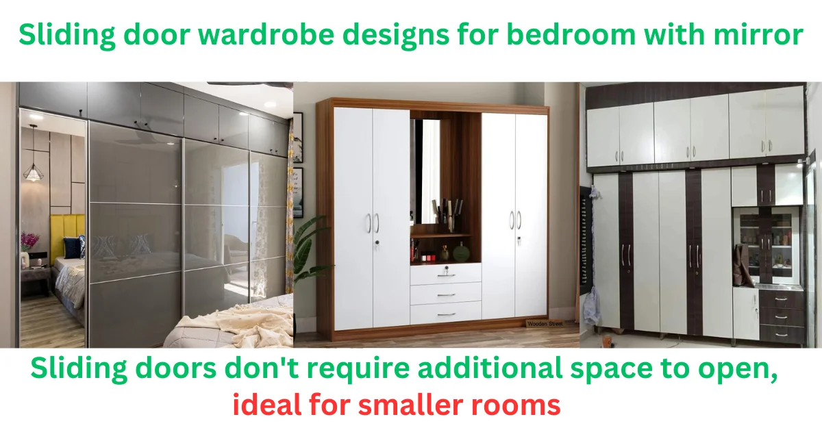 Sliding Wardrobe design with mirror Sliding doors wardrobe